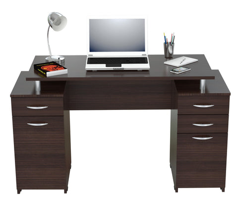 Inval Computer Desk with Four Drawers - Espresso Wengue