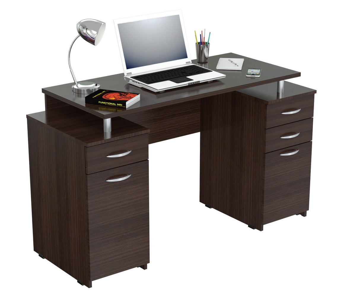 Inval Computer Desk with Four Drawers - Espresso Wengue