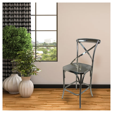 Urban Designs Maxen 41-Inch Solid Metal Barstool