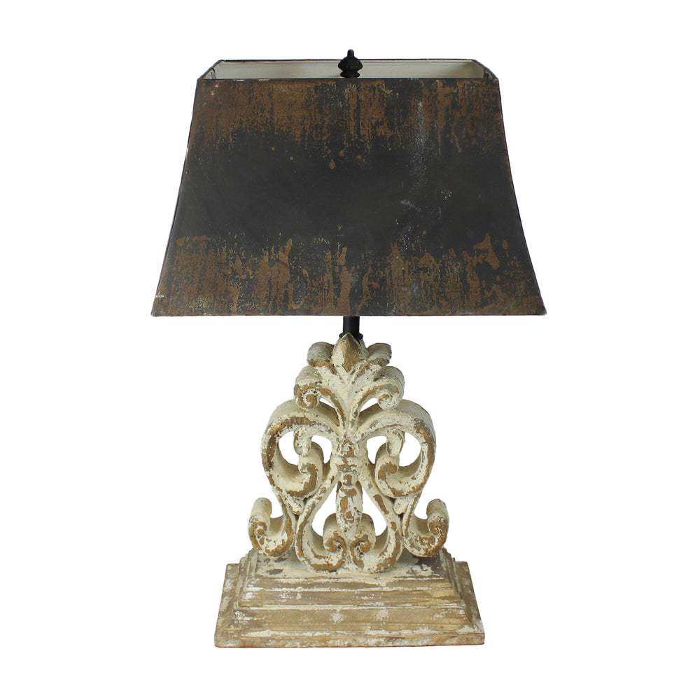 Urban Designs Vintage Heavily Distressed Fir Wood Table Lamp