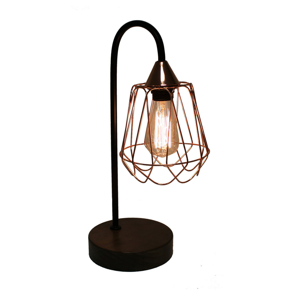 Urban Designs Copper and Wood 20-Inch Table Lamp