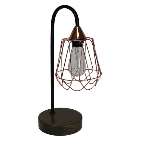 Urban Designs Copper and Wood 20-Inch Table Lamp