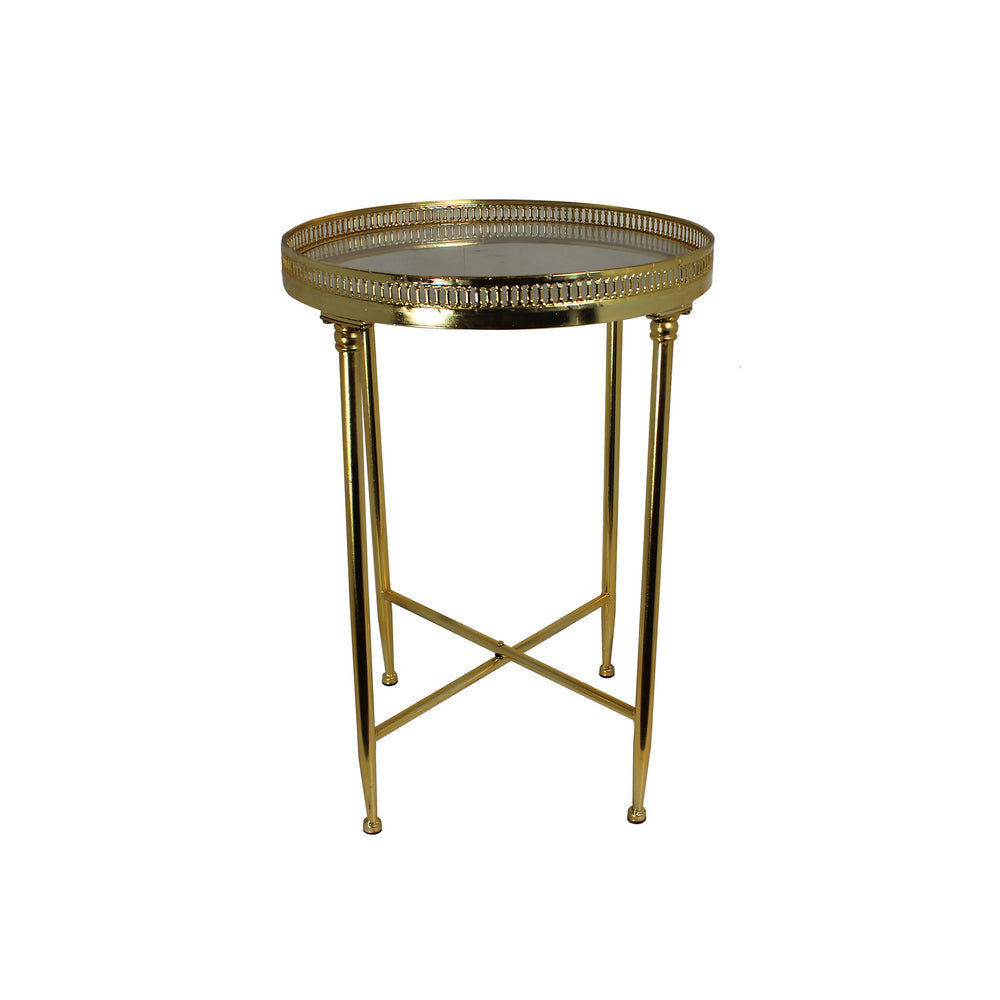 Urban Designs Faith 25-Inch Marble Top Round Accent Table