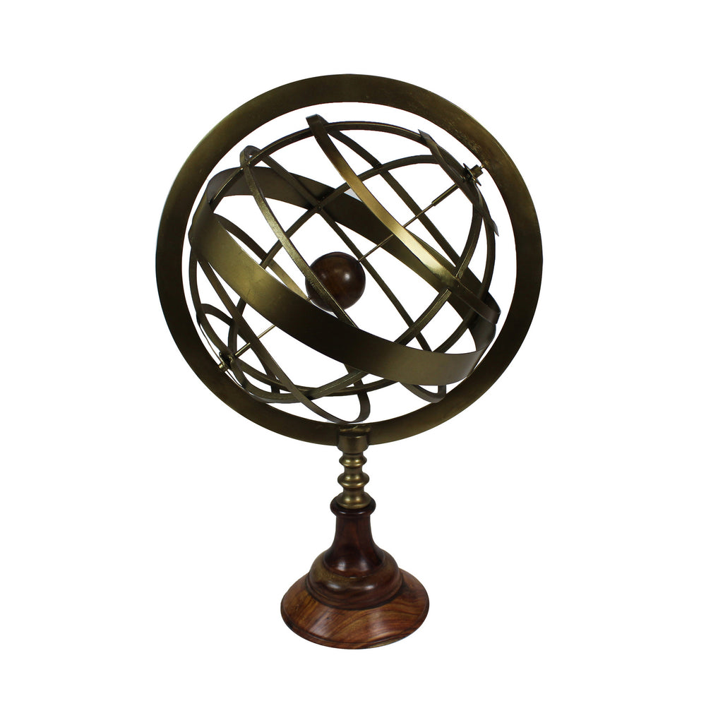 Urban Designs 20-Inch Brass Tabletop Armillary Nautical Sphere Globe