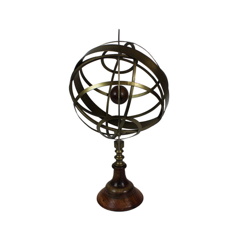 Urban Designs 20-Inch Brass Tabletop Armillary Nautical Sphere Globe