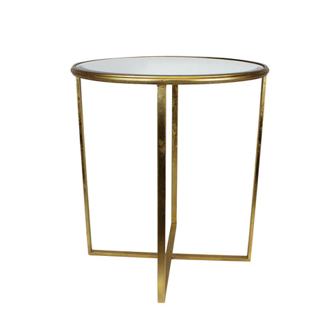 Urban Designs Round Gold Mirror Accent Table - Set of 5