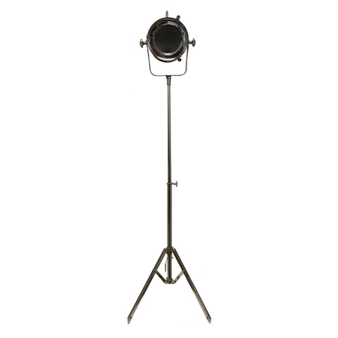 Urban Designs 71-Inch Silver Round Cinema Studio Spotlight Floor Tripod Lamp