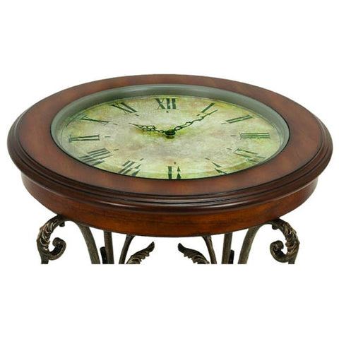 Urban Designs Designer Round Clock Coffee & End Table