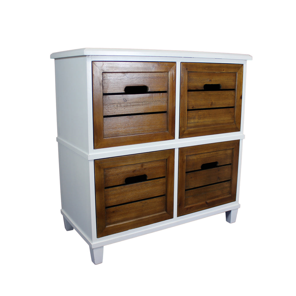 Urban Designs Two-Tone 4-Drawer Storage Chest