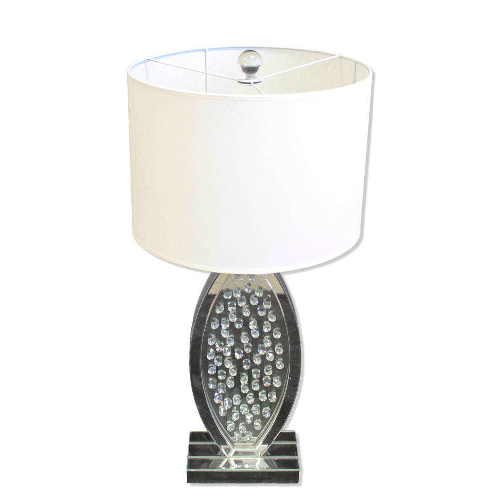 Urban Designs Monroe 30-inch Oval Crystal Accents Table Lamp