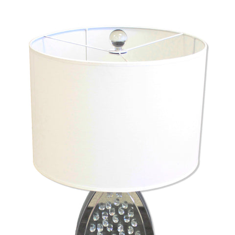 Urban Designs Monroe 30-inch Oval Crystal Accents Table Lamp