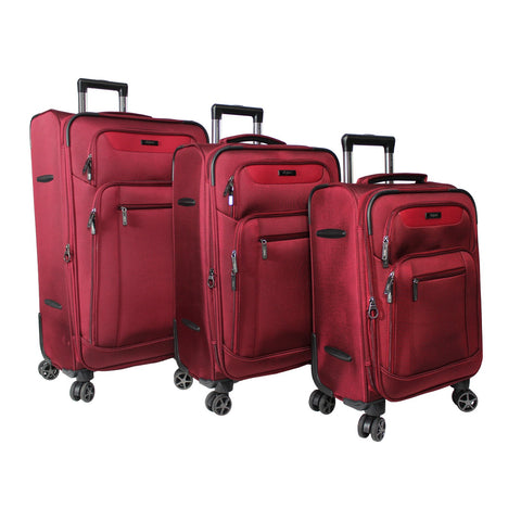 Dejuno Executive 3-Piece Spinner Luggage Set with USB Port