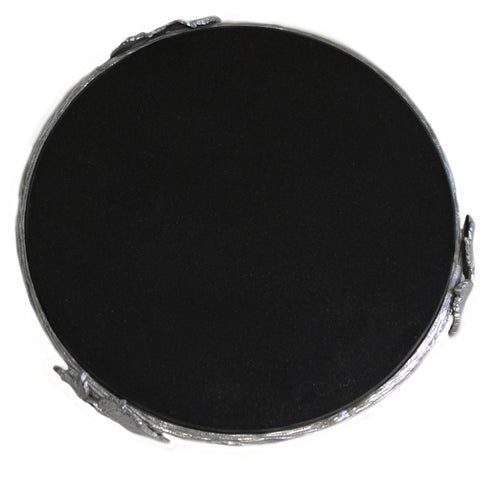 Urban Designs Aluminum Vine Cake Stand with Black Marble Center