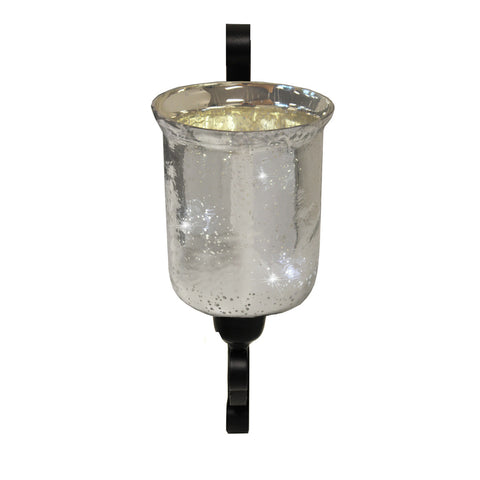 Urban Designs Antiqued Luminous Glass Metal Candle Wall Sconce