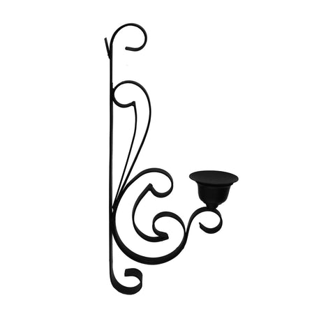 Urban Designs Antiqued Luminous Glass Metal Candle Wall Sconce