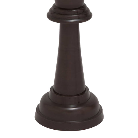 Urban Designs Queen Chess Piece Glass Top Accent End Table - Brown