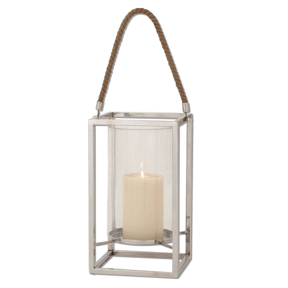 Urban Designs Rectangle Steel Lantern Candle Holder