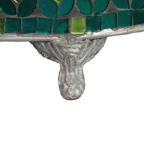 Urban Designs Handcrafted Turquoise Mosaic 3-Piece Round Cake Stand