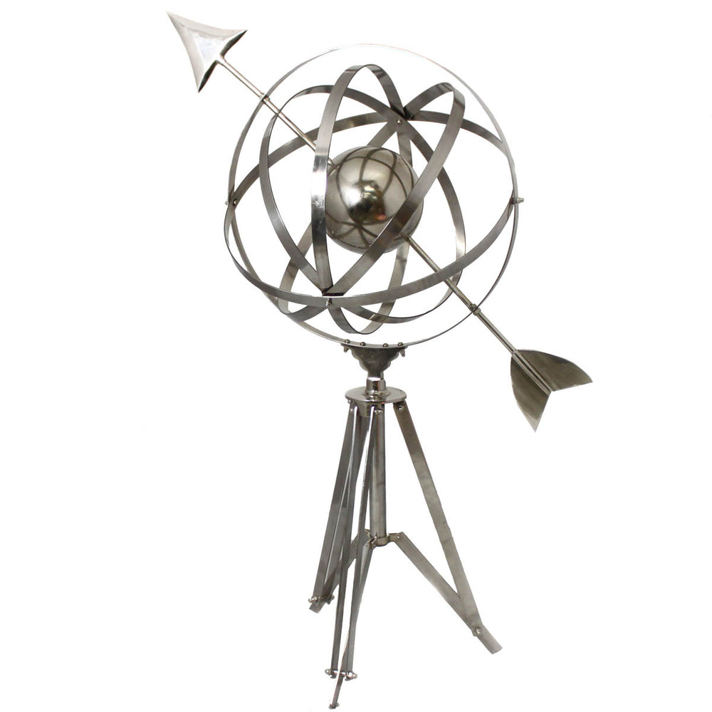 Floor Armillary Sphere World Globe Tripod Studio Accent Decor