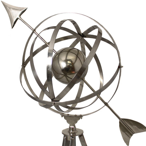Floor Armillary Sphere World Globe Tripod Studio Accent Decor