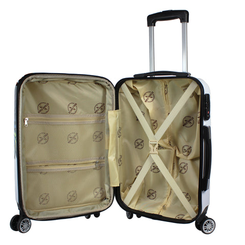 World Traveler Butterfly 2-piece Hardside Carry-on Spinner Luggage Set