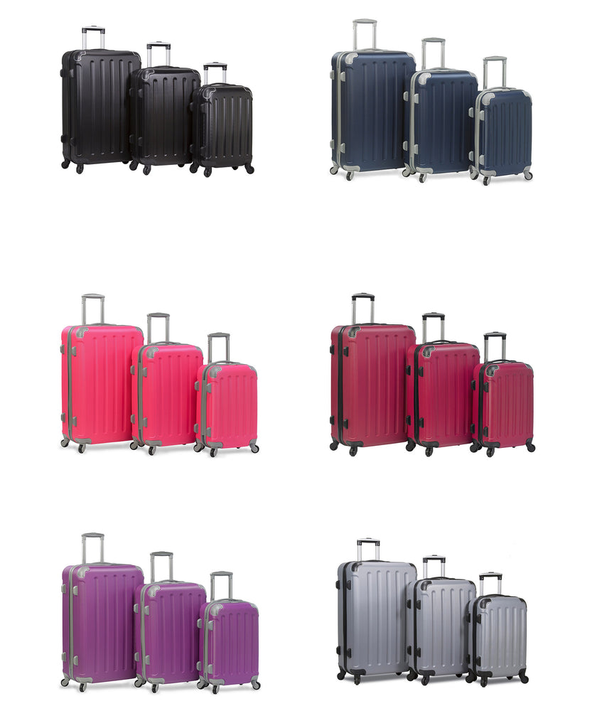 Dejuno Neato Series 3-Piece Hardside Spinner Combination Lock Luggage Set