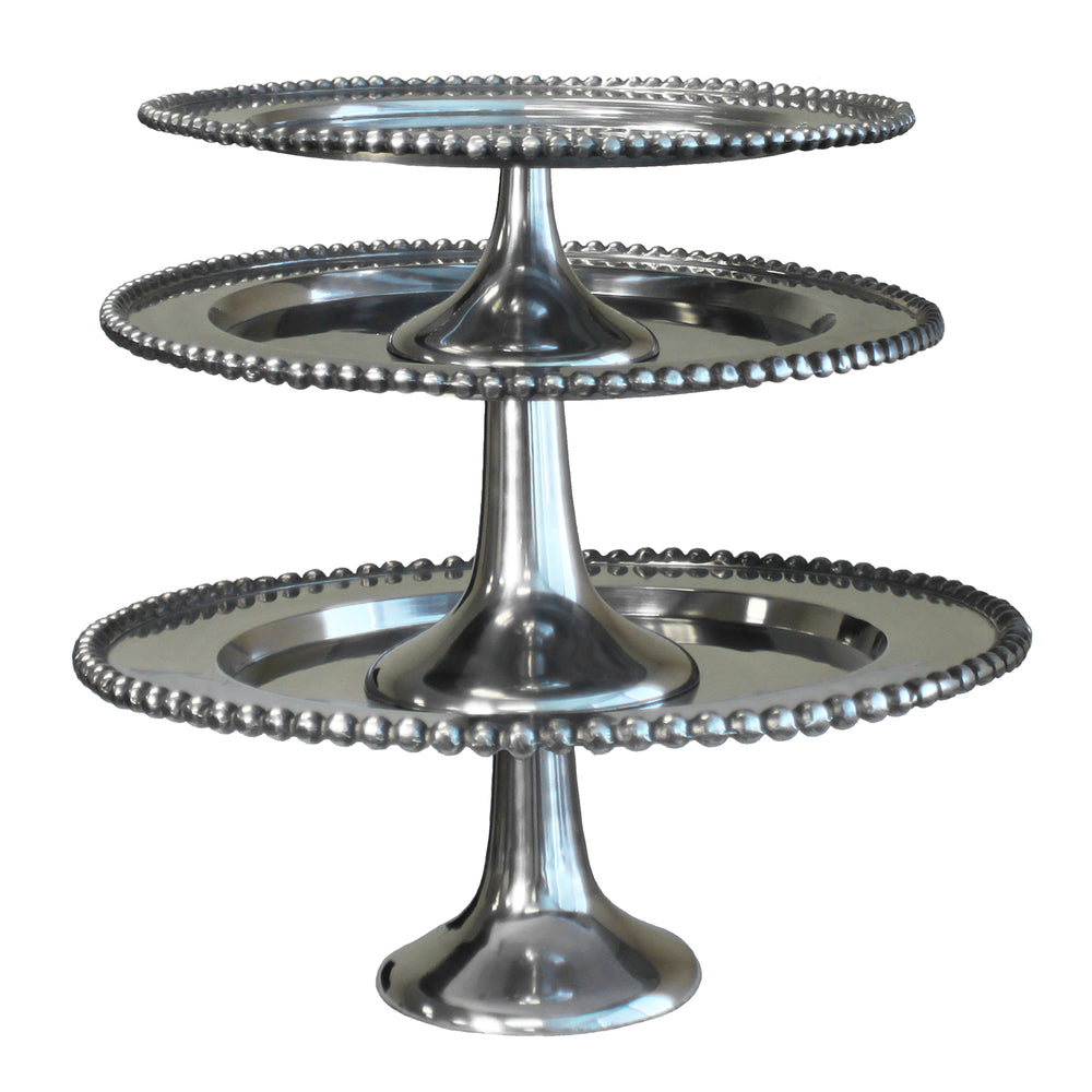 Urban Designs Aluminum Stackable 3-Piece Cake Stand