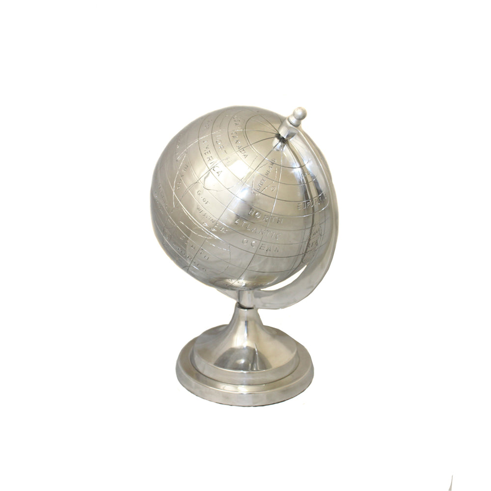 Urban Designs Global Appeal Aluminum Decorative 13" Tabletop Globe