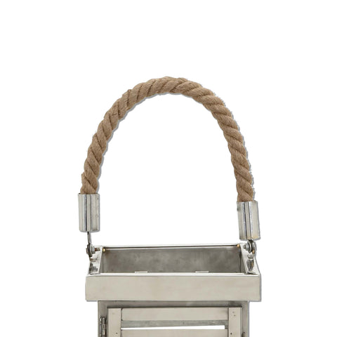 Urban Designs Stripe Stainless Steel Candle Holder Lantern