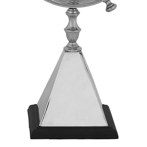 Mallus Classic 18-Inch Decorative Silver World Globe