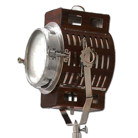 Urban Designs Wood Metal Spot Light Tripod Floor Lamp