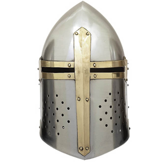 Urban Designs Antique Replica Full-Size Metal Crusader's Helmet