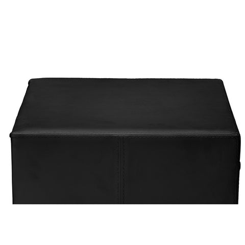 Urban Designs Dorian Black Faux Leather Upholstered Modern Nightstand