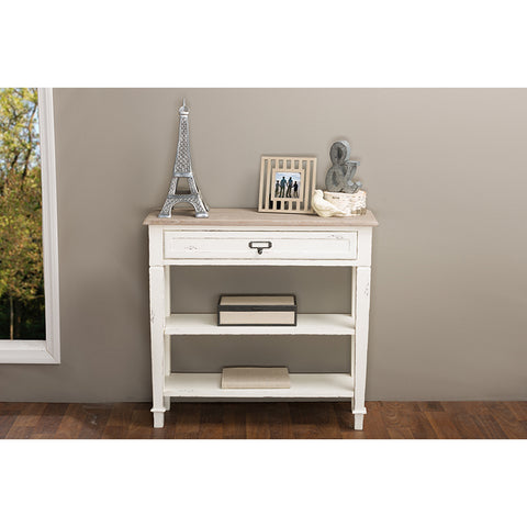 Urban Designs Dauphine Traditional French Accent Console Table 1 Drawer