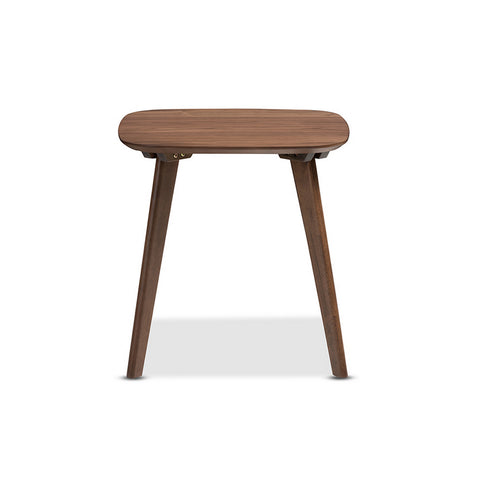 Urban Designs Dahlia Mid-Century Modern Walnut Wood End Table