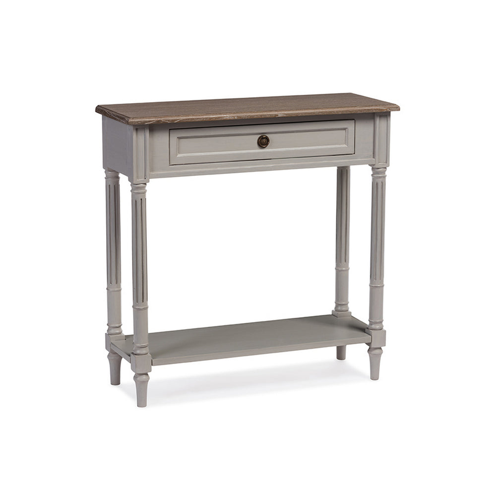 Urban Designs Edouard Grey and Brown Distressed Two-tone 1-drawer Console Table
