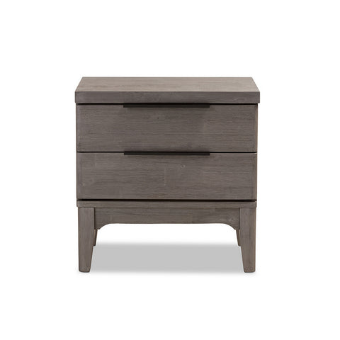 Urban Designs Genoa Rustic Platinum Wood 2-Drawer Nightstand