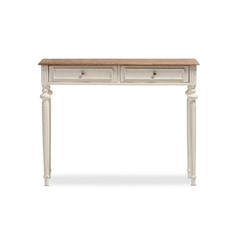 Urban Designs French Weathered Oak and Whitewash Console Table