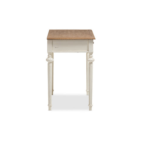 Urban Designs Marquetterie Weathered Oak and Whitewash Writing Desk