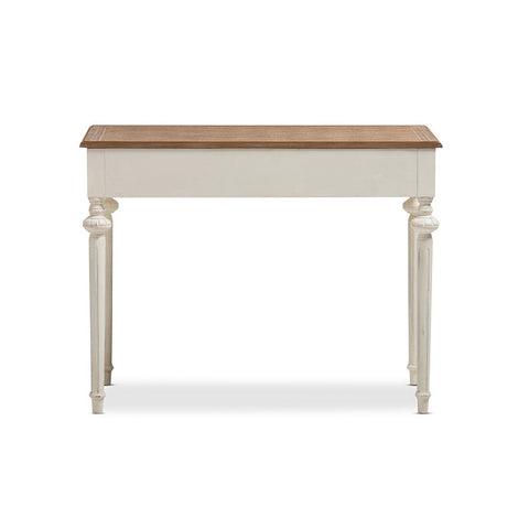 Urban Designs Marquetterie Weathered Oak and Whitewash Writing Desk