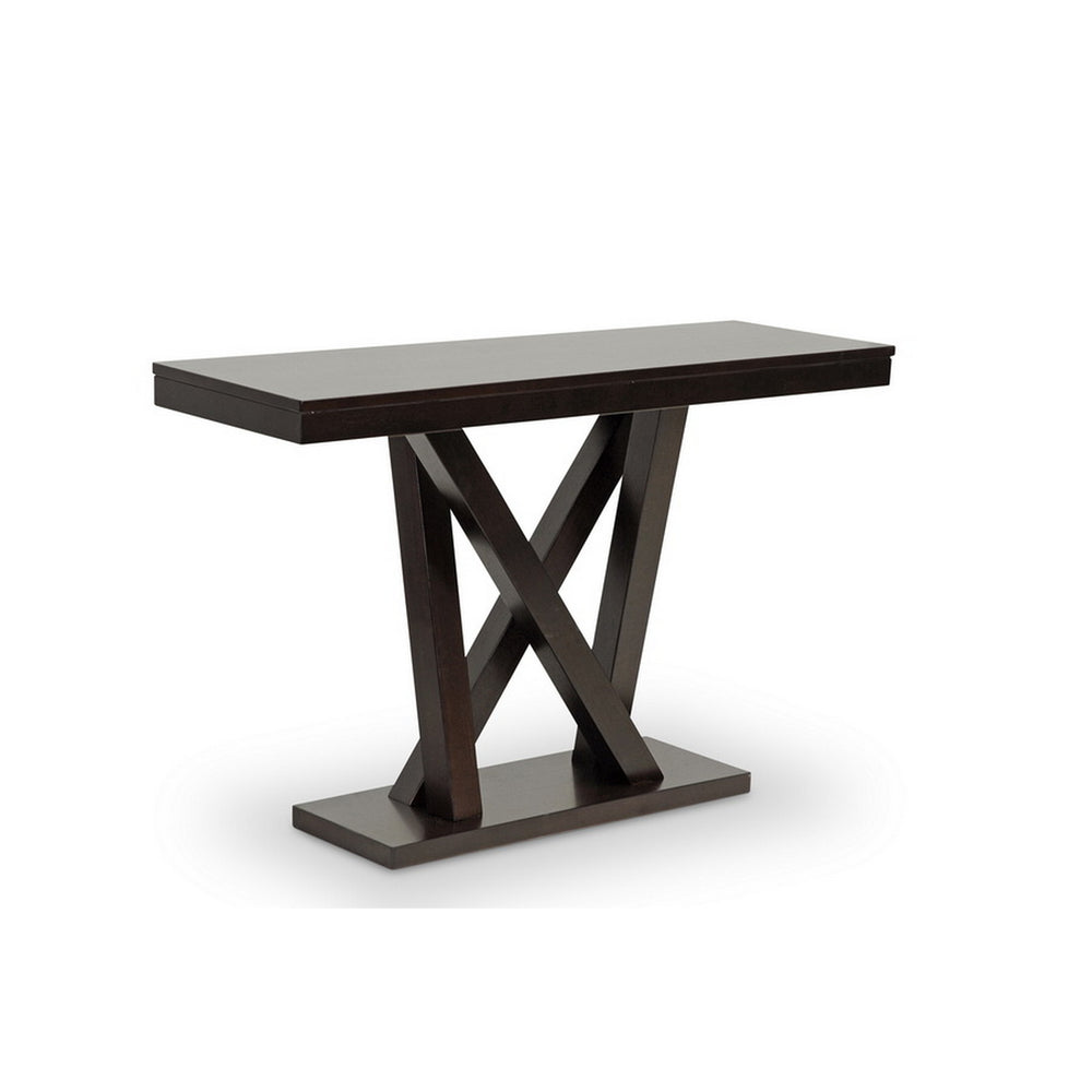Urban Designs 30-Inch Everdon Dark Brown Modern Sofa Table