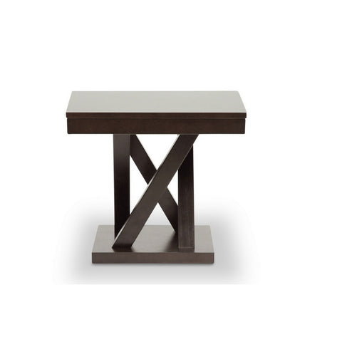 Urban Designs 20-Inch Everdon Dark Brown Modern End Table