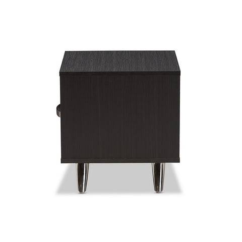Urban Designs Warwick Modern Contemporary Espresso Brown Finished Wood End Table