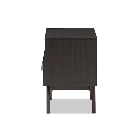 Urban Designs Ashfield Mid-Century Espresso Brown Finished Wood Nightstand