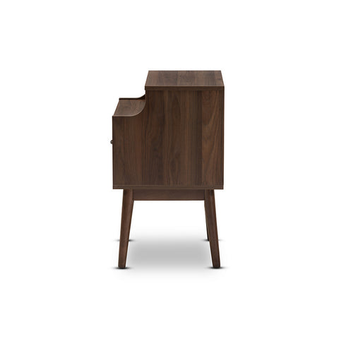 Urban Designs Disa Mid-Century Modern Walnut Brown Finished Nightstand