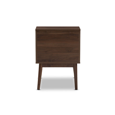 Urban Designs Disa Mid-Century Modern Walnut Brown Finished Nightstand