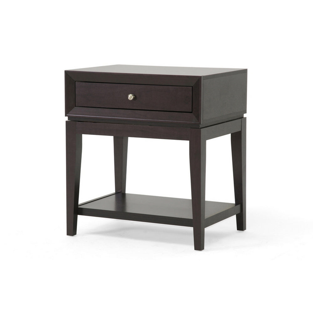 Urban Designs 27-Inch Brown Modern Accent Table and Nightstand