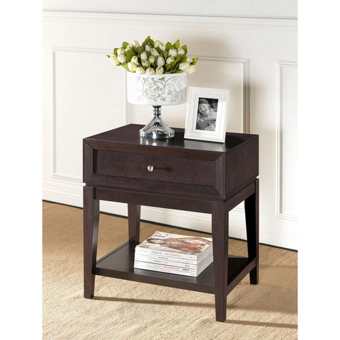Urban Designs 27-Inch Brown Modern Accent Table and Nightstand
