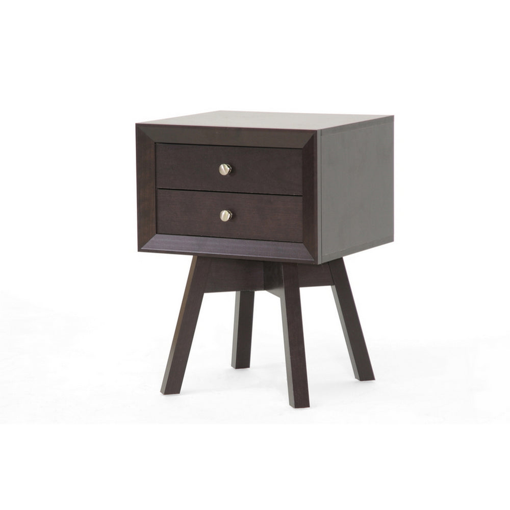 Urban Designs 24-Inch Warwick Brown Modern Accent Table and Nightstand