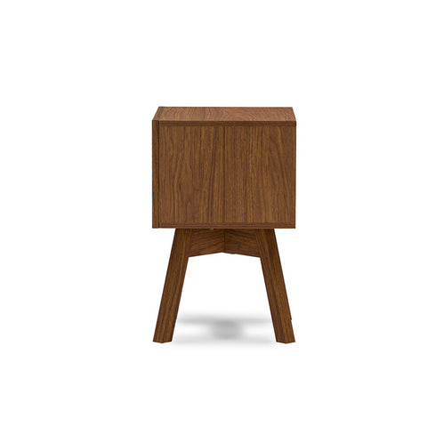 Urban Designs Warwick Two-tone Walnut and White Modern Accent Table Nightstand